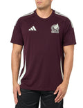 adidas Mens Standard Mexico 2024 Home Fan Jersey Dark Burgundy